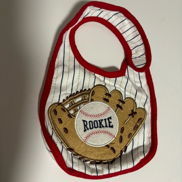 5 Baby Toddlers Boys Bibs Baseball Monster Dinner Relatives Snacks EUC - Picture 7 of 13
